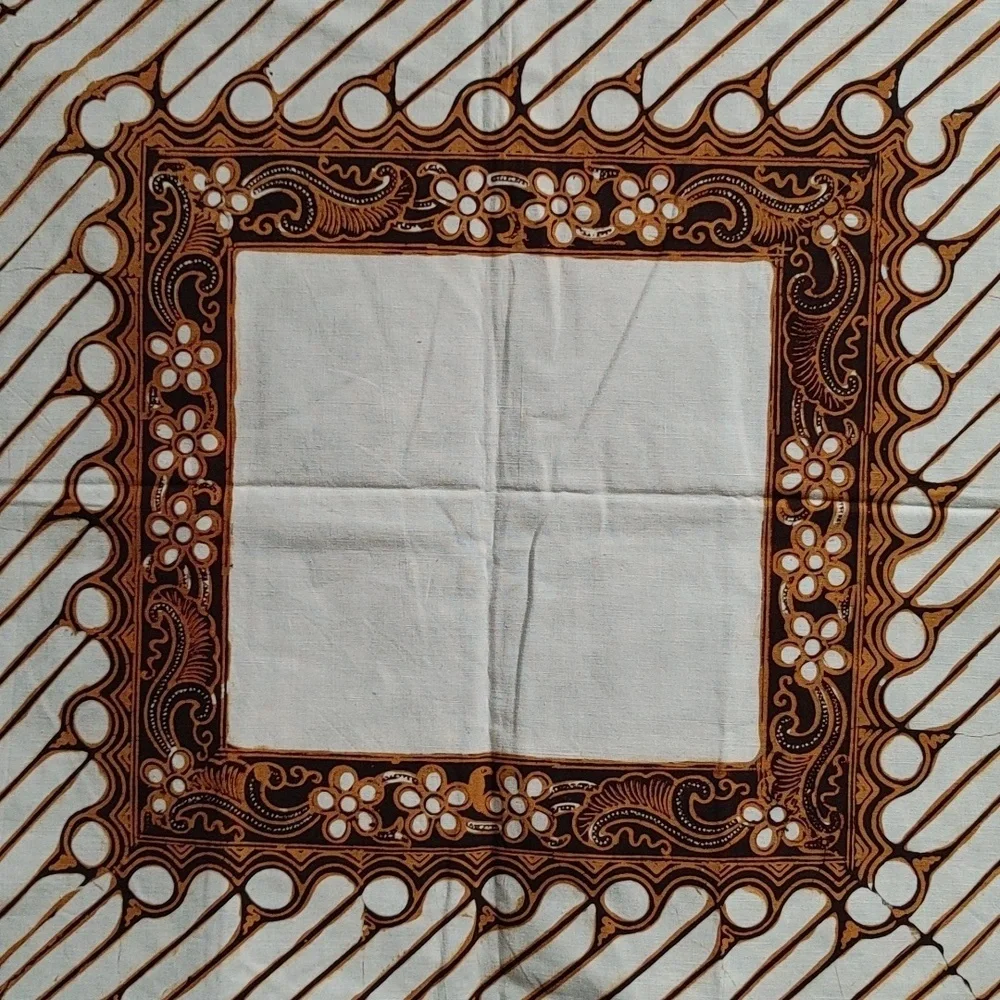 Brown & Off-White Batik Pillow Cover 25.5x24.5